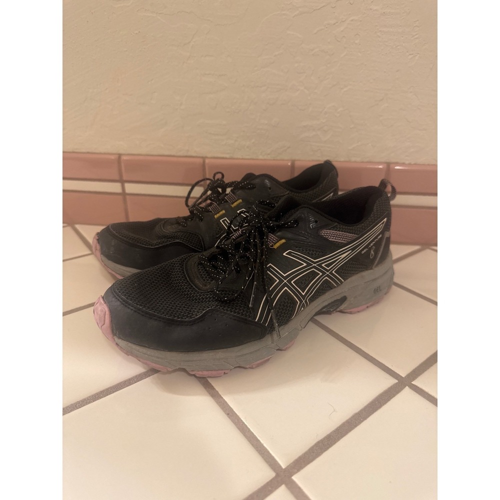 ASICS GEL Venture 6 Women's Trail Running Shoes‎ Black Gray Pink